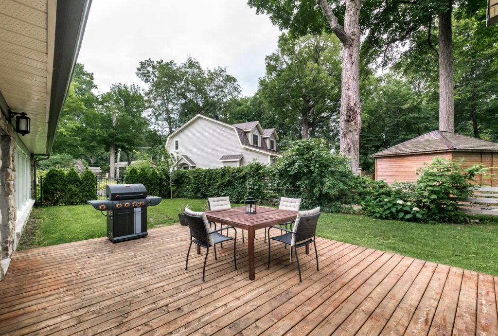 wooden outdoor deck